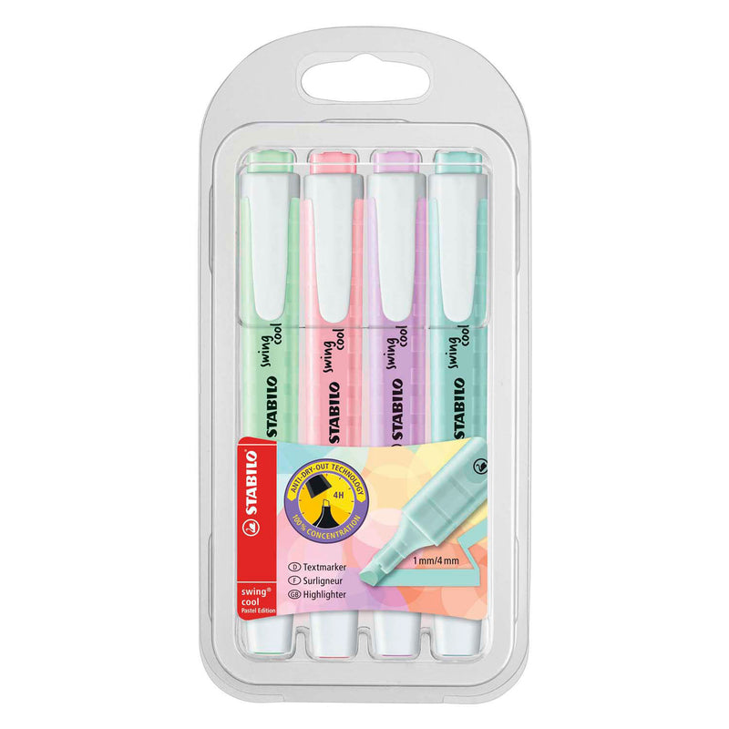 Load image into Gallery viewer, Stabilo swing cool pastel - markeerstift - set met 4 stuks
