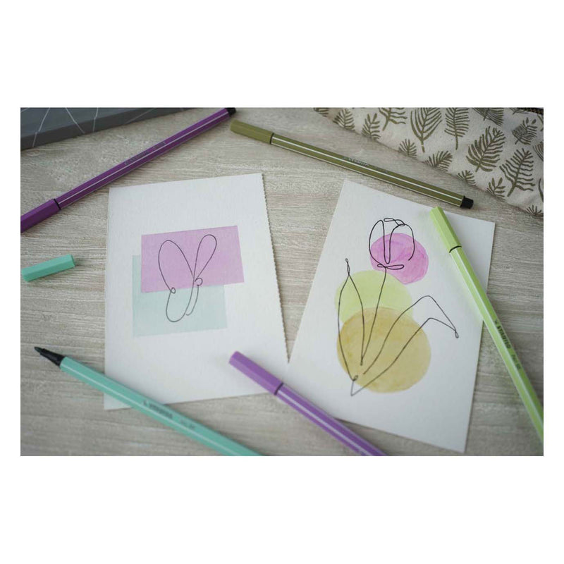 Load image into Gallery viewer, Stabilo pen 68 - viltstift - arty - metalen set 65 st.
