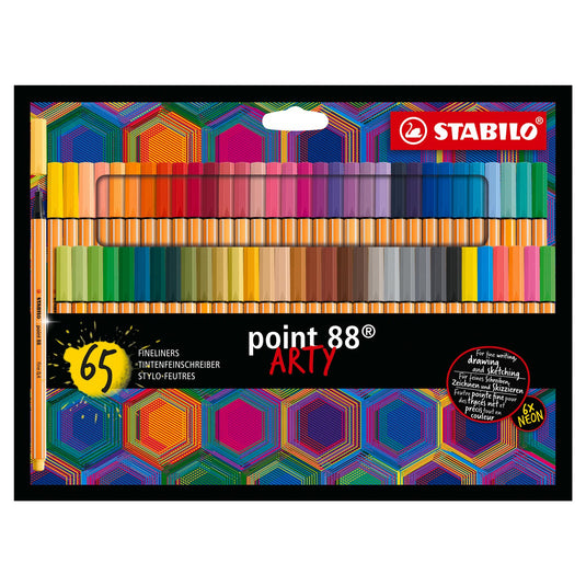 Stabilo point 88 - fineliner - arty - set met 65 stuks