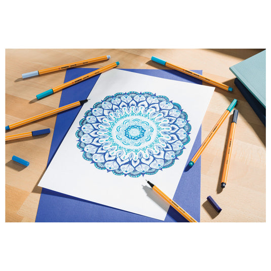 Stabilo point 88 - premium fineliner - fine 0,4 mm - set met alle 65 kleuren