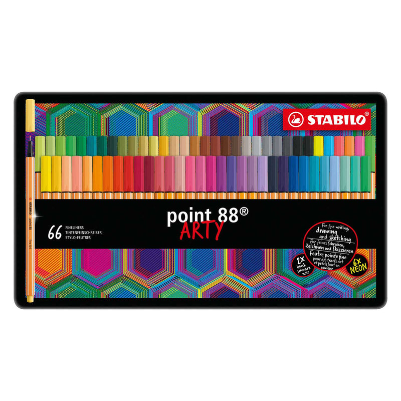 Load image into Gallery viewer, Stabilo point 88 - fineliner - arty - metalen set met 66 stuks

