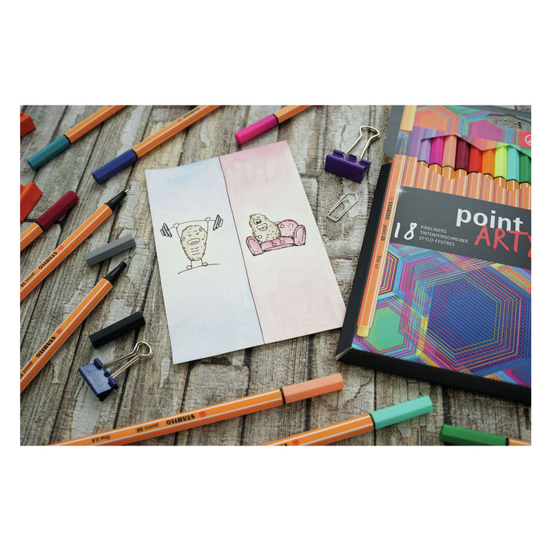 Load image into Gallery viewer, Stabilo point 88 - fineliner - arty - metalen set met 66 stuks

