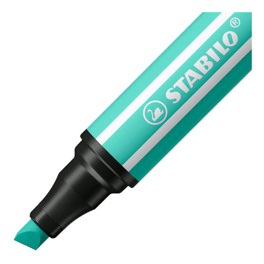 Stabilo pen 68 max - viltstift met dikke beitelpunt - ijsgroen