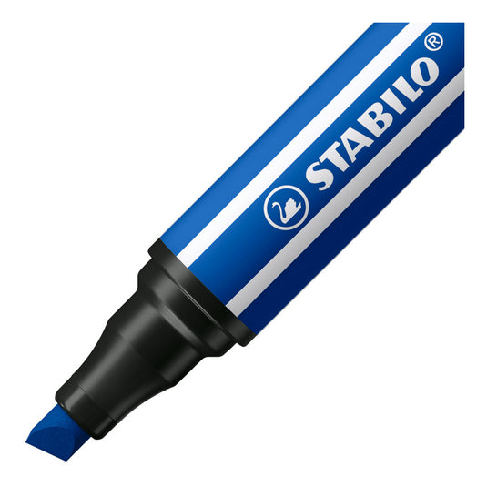Stabilo pen 68 max - viltstift met dikke beitelpunt - donker blauw