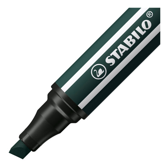 Stabilo pen 68 max - viltstift met dikke beitelpunt - aardegroen