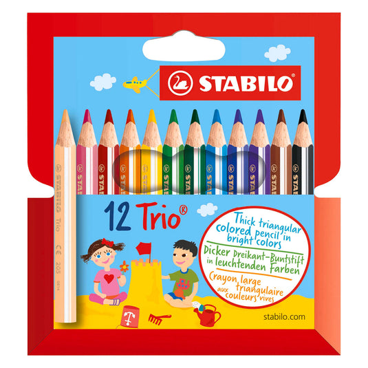 Stabilo trio thick short ergonomische kleurpotloden - 12dlg.