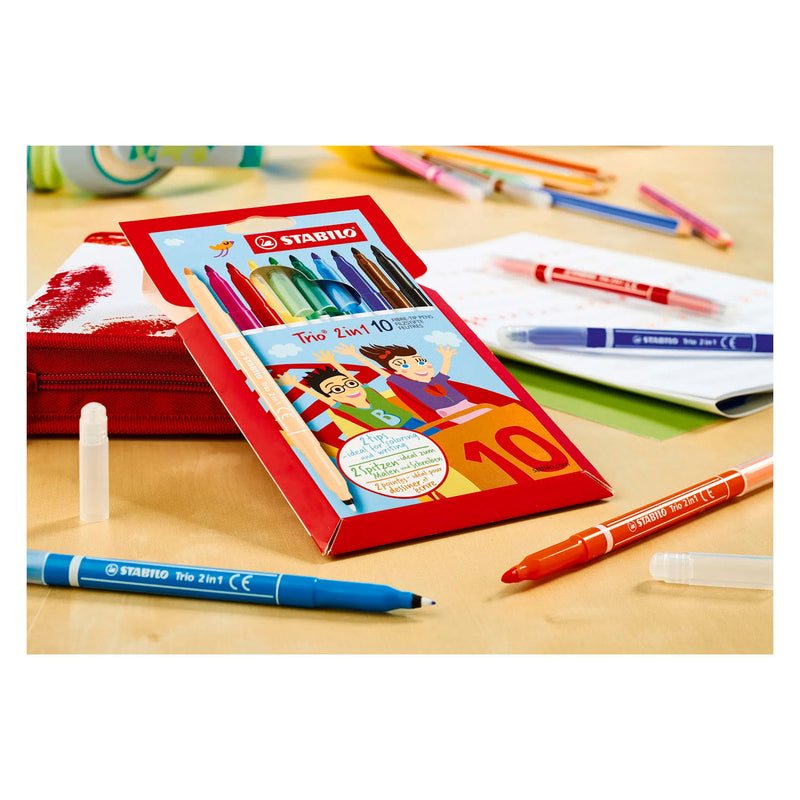 Load image into Gallery viewer, Stabilo trio 2in1 ergonomische kleurpotloden - 10dlg.

