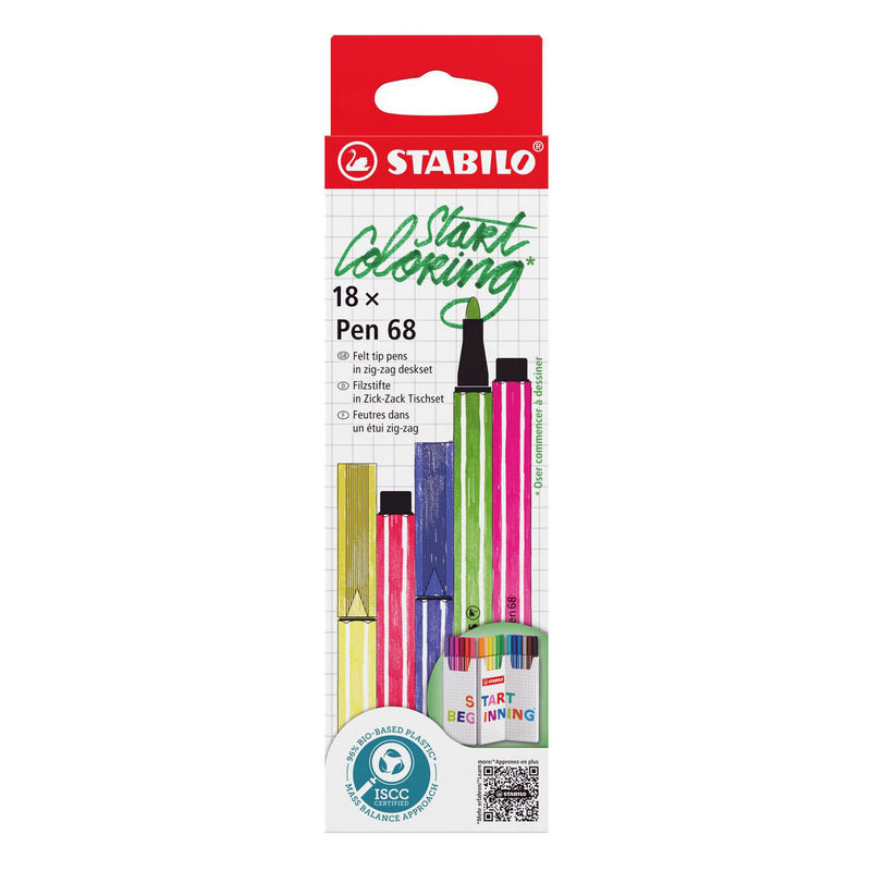 Load image into Gallery viewer, Stabilo pen 68 zig zag viltstiften - 18dlg.
