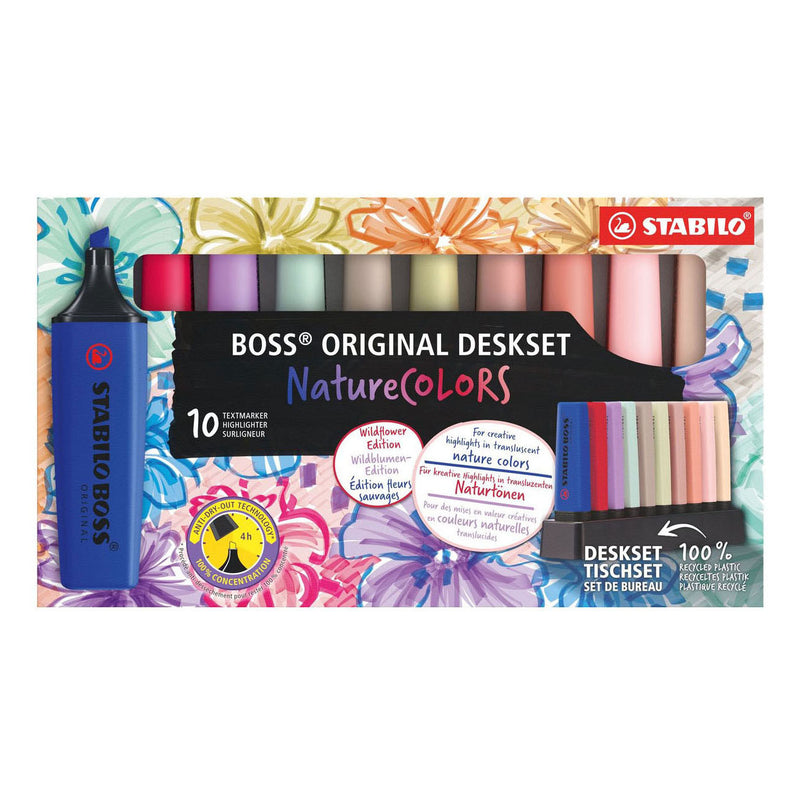 Load image into Gallery viewer, Stabilo boss naturecolors+wildflower markeerstiften bureau set - 10dlg.
