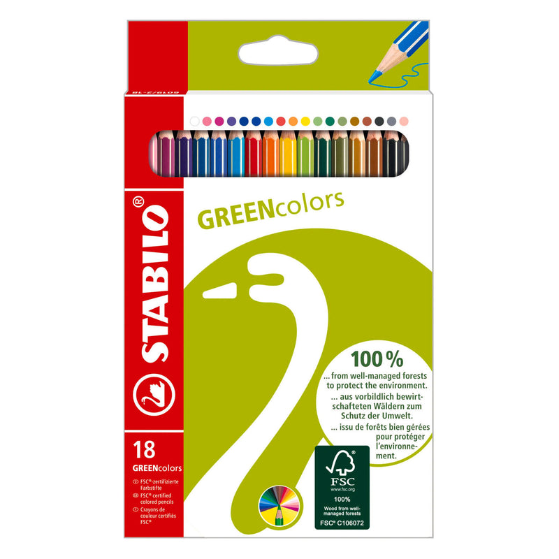 Load image into Gallery viewer, Stabilo greencolors fsc kleurpotloden - 18dlg.
