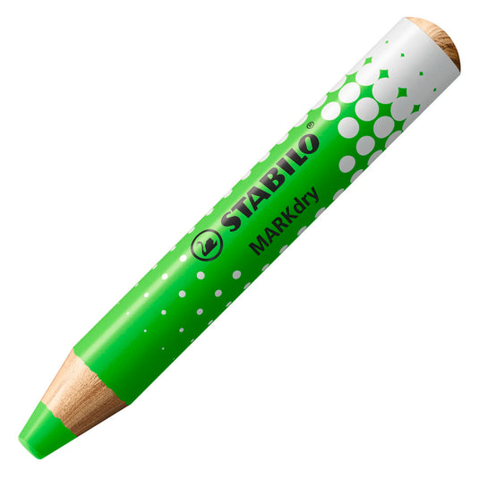 Stabilo markdry neon set van 4 whiteboard potloden, puntenslijper en reinigingsdoekje