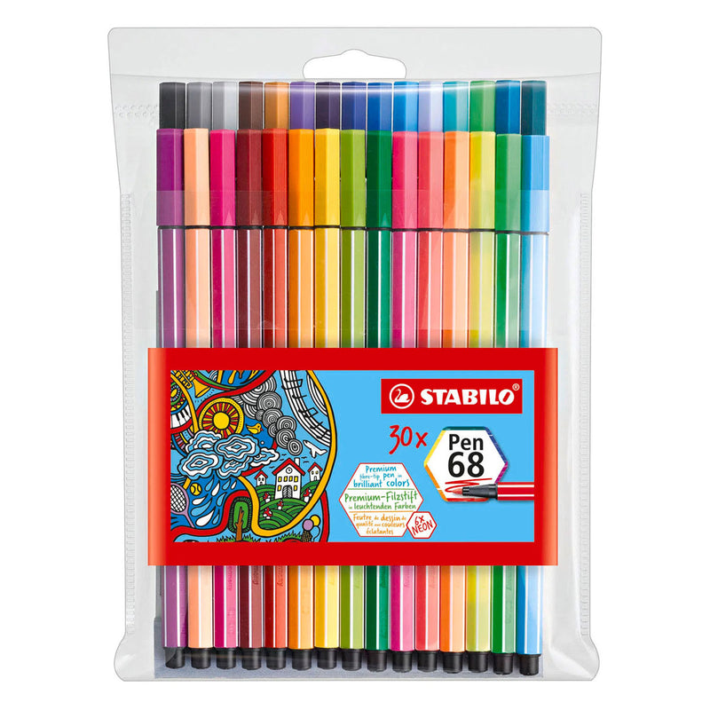 Load image into Gallery viewer, Stabilo pen 68 viltstiften - 24dlg. + 6 neonkleuren
