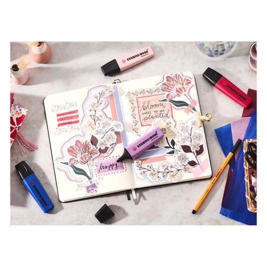Stabilo boss wildflower markeerstift - grijs violet