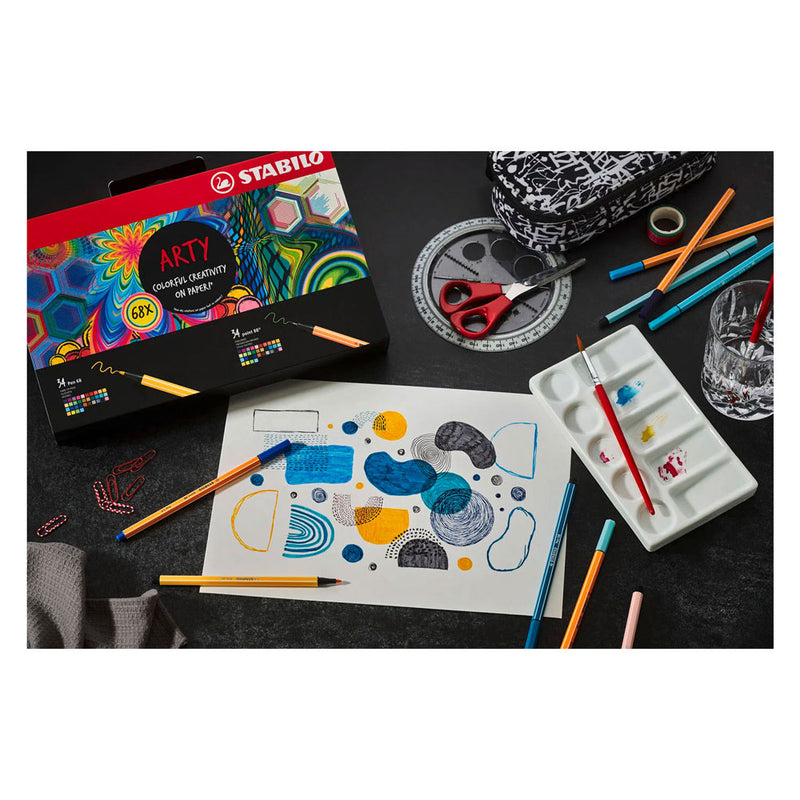 Load image into Gallery viewer, Stabilo arty hero set pen 68 stiften en point 88 fineliners - 68dlg.
