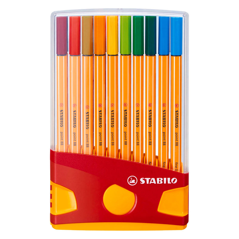 Load image into Gallery viewer, Stabilo point 88 colorparade fineliners oranje rood - 20dlg.
