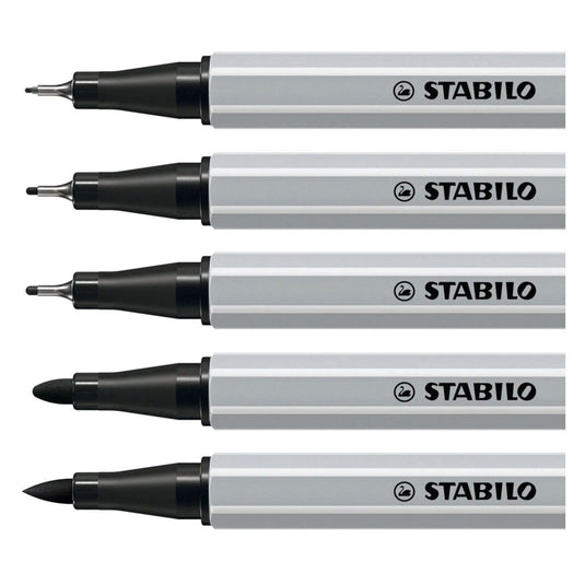 Stabilo creative tips arty pennen zwart - 5dlg
