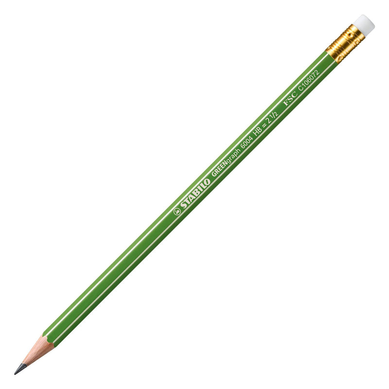Load image into Gallery viewer, Stabilo greengraph hb grafietpotloden - 3dlg. met gum
