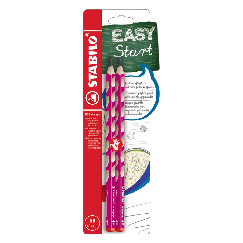 Load image into Gallery viewer, Stabilo easygraph hb rechtshandige grafietpotloden roze - 2st.
