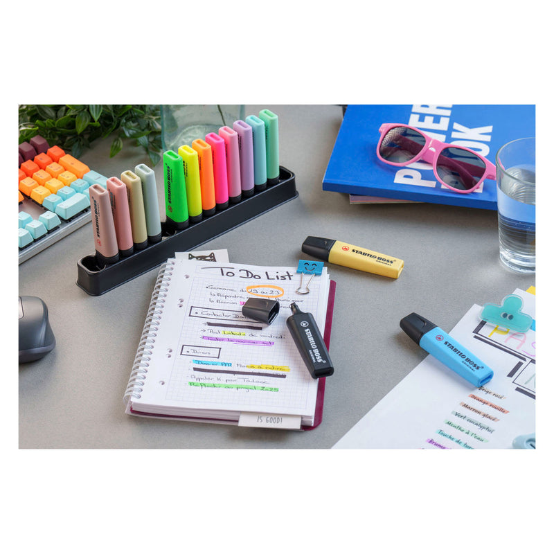 Afbeelding laden in galerijviewer, Stabilo boss original pastel naturecolors markeerstiften bureau set - 15dlg.
