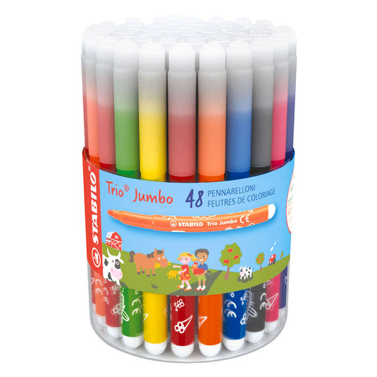 Stabilo trio jumbo schoolverpakking vilstiften - 48dlg.