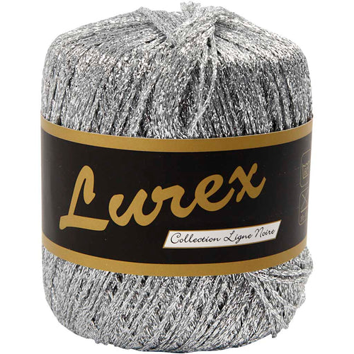 Lurex glitter garen, l: 160 m, zilver, 25 gr 1 bol