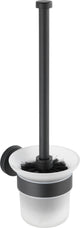 Wenko toiletborstelhouder bosio rvs zwart mat - toiletborstel met houder - wc borstel met houder