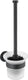 Wenko toiletborstelhouder bosio rvs zwart mat - toiletborstel met houder - wc borstel met houder