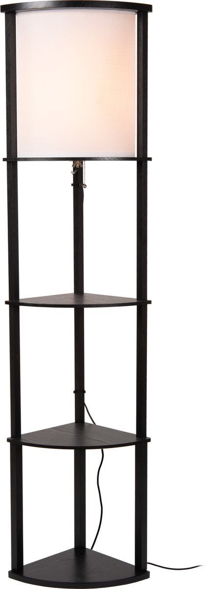 Lucide menno - vloerlamp - 1xe27 - zwart - japandi