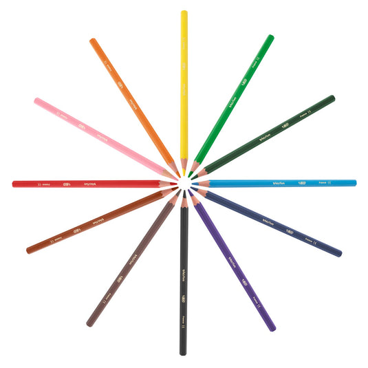 Bic kids evolution ecolutions kleurpotloden - diverse kleuren, verpakking van 12