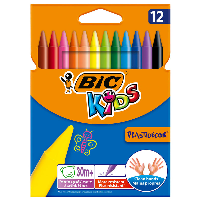 Load image into Gallery viewer, Bic kids plastidecor kleurkrijt, 12st.
