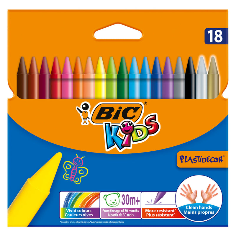 Load image into Gallery viewer, Bic kids plastidecor kleurkrijt, 18st.
