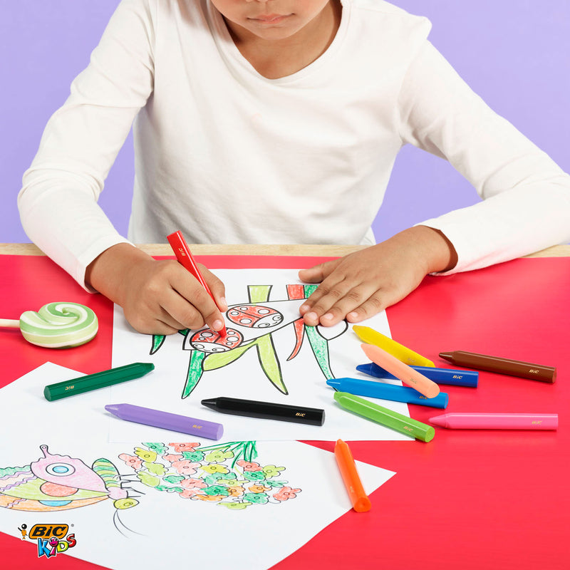 Load image into Gallery viewer, Bic kids plastidecor triangle kleurkrijt, 12st.
