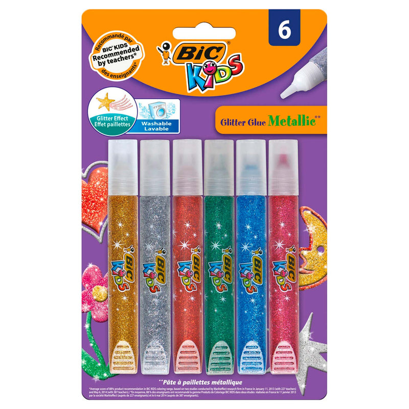 Load image into Gallery viewer, Bic kids glitterlijm metallic, 6st.
