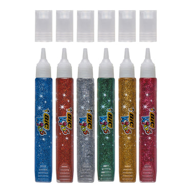 Bic kids glitterlijm metallic, 6st.
