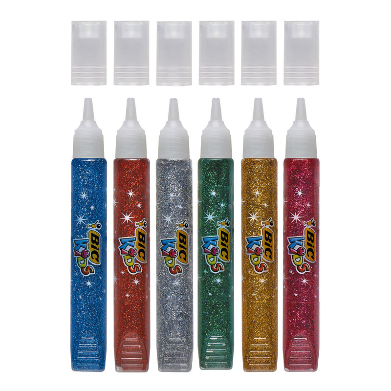 Load image into Gallery viewer, Bic kids glitterlijm metallic, 6st.
