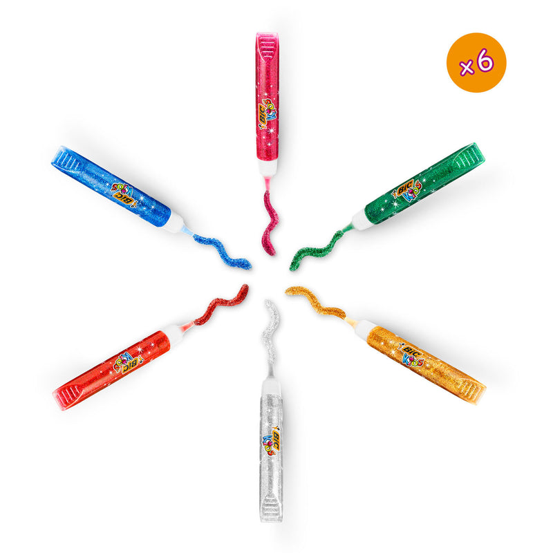 Load image into Gallery viewer, Bic kids glitterlijm metallic, 6st.
