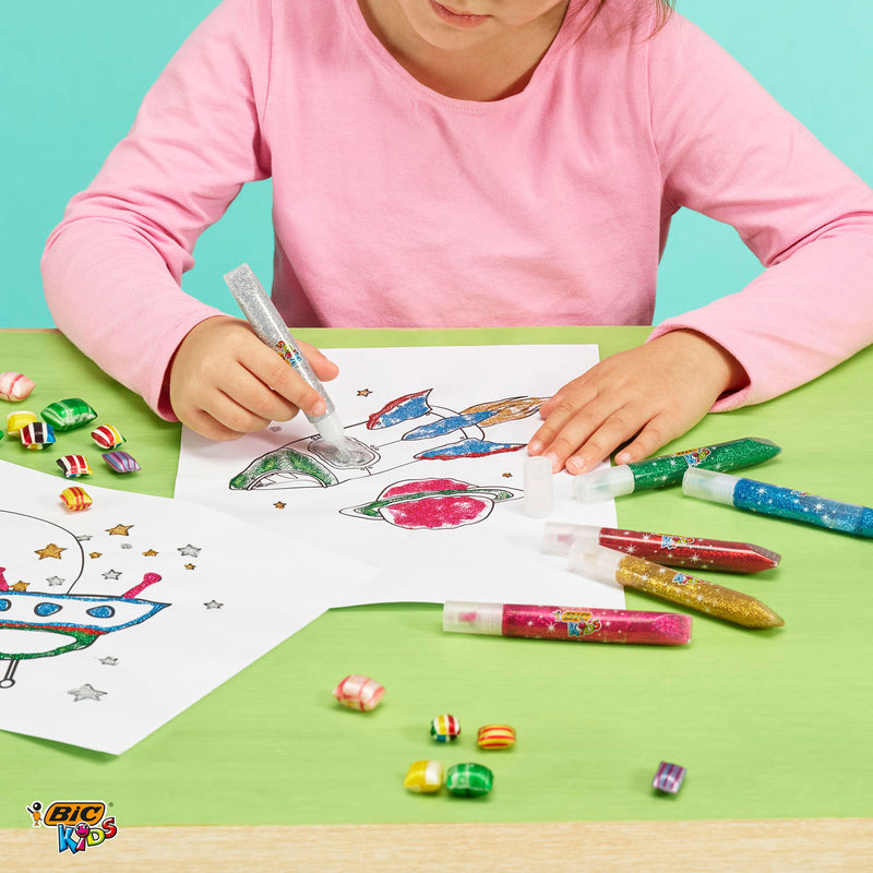 Load image into Gallery viewer, Bic kids glitterlijm metallic, 6st.
