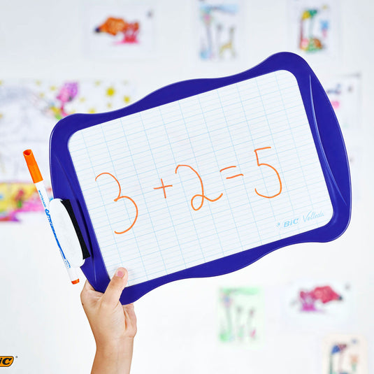 Bic whiteboard dubbelzijdig met wisser en marker - educatief speelgoed.