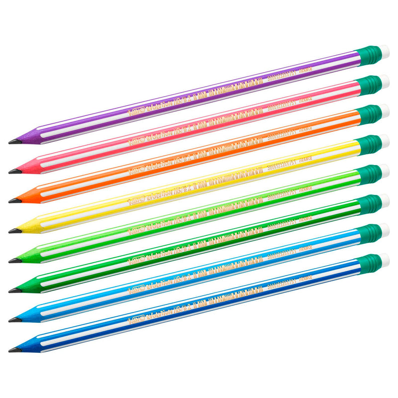 Load image into Gallery viewer, Bic evolution potloden met gum, 8st.
