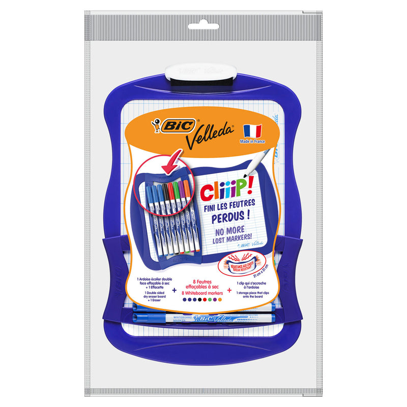 Load image into Gallery viewer, Bic velleda whiteboard met 8 markers
