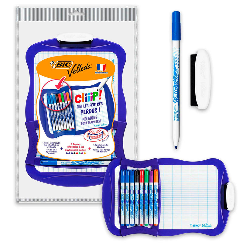 Load image into Gallery viewer, Bic velleda whiteboard met 8 markers
