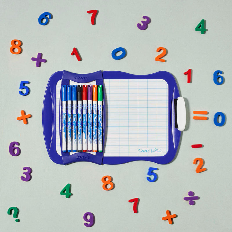 Load image into Gallery viewer, Bic velleda whiteboard met 8 markers

