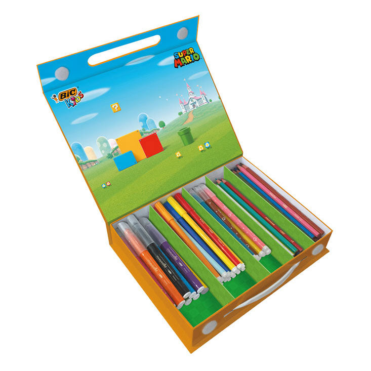 Load image into Gallery viewer, Bic kids super mario kleurkoffer, 70dlg.
