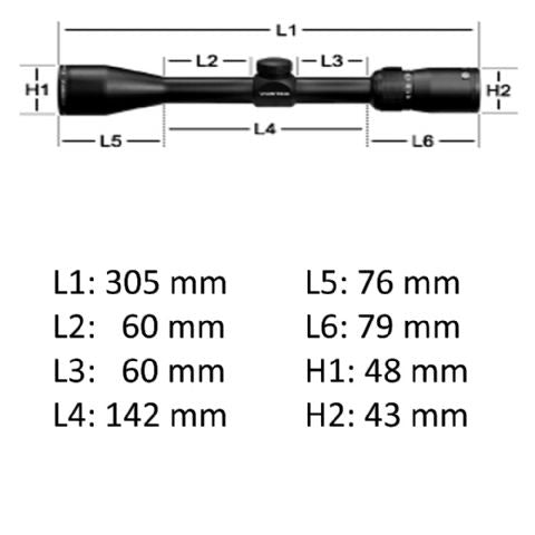 Vortex diamondback 4-12x40 richtkijker, dead-hold bdc dradenkruis (moa)