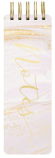 Eccolo notitieblok - spiraal - pink marble - ca.8x23cm - ec-q601v