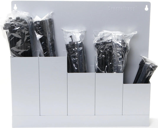 Dresselhaus kabelbindersortiment cable harness wall shelf black 5-way, commercial v
