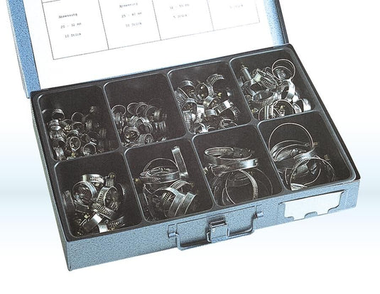 Dresselhaus assortiment slangklemmen sort.hose clamps. band+case stainless steel