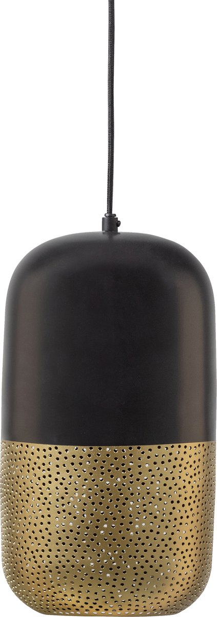 Woood tirsa hanglamp - metaal - zwart brass - 36x20x20