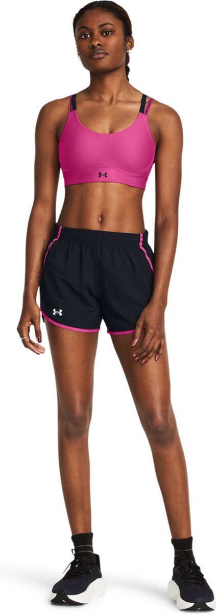 Under armour ua fly by 3'' shorts-blk dames sportbroek - zwart - reflecterend