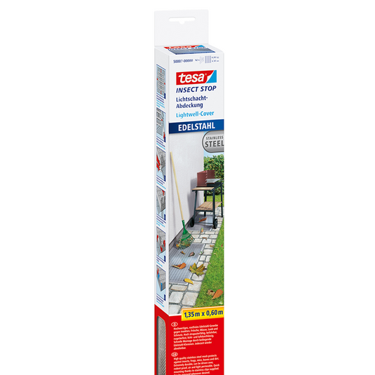 Tesa 1006077 - insect stop premium licht schachtrooster roestvrij staal | 2 stuks